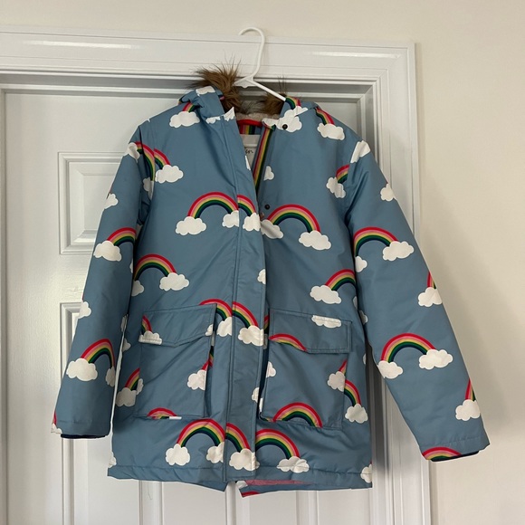 Boden Cosy Waterproof Winter Coat Rainbow - Picture 6 of 9